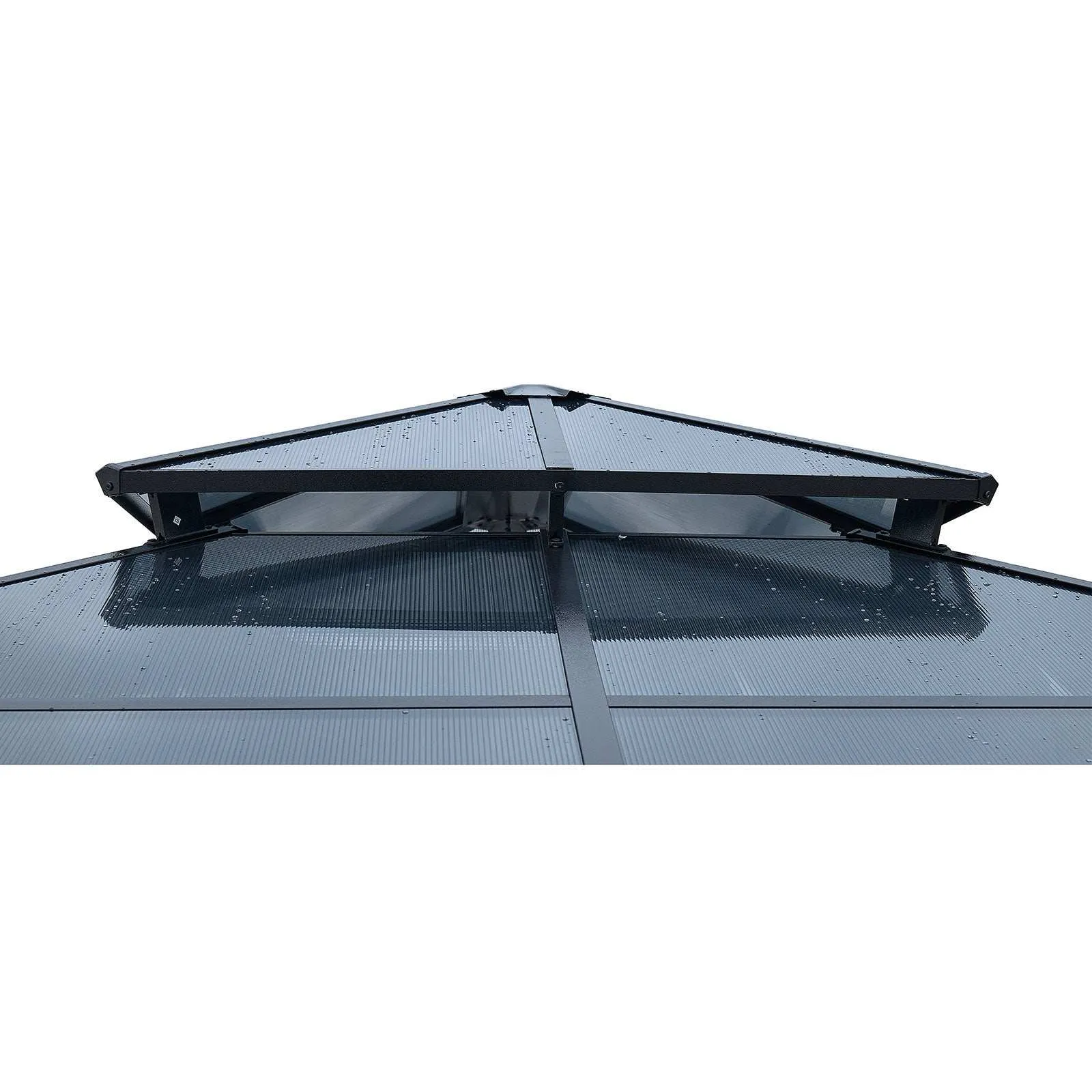 16x12 ft Gazebo Polycarbonate Double Roof Canopy