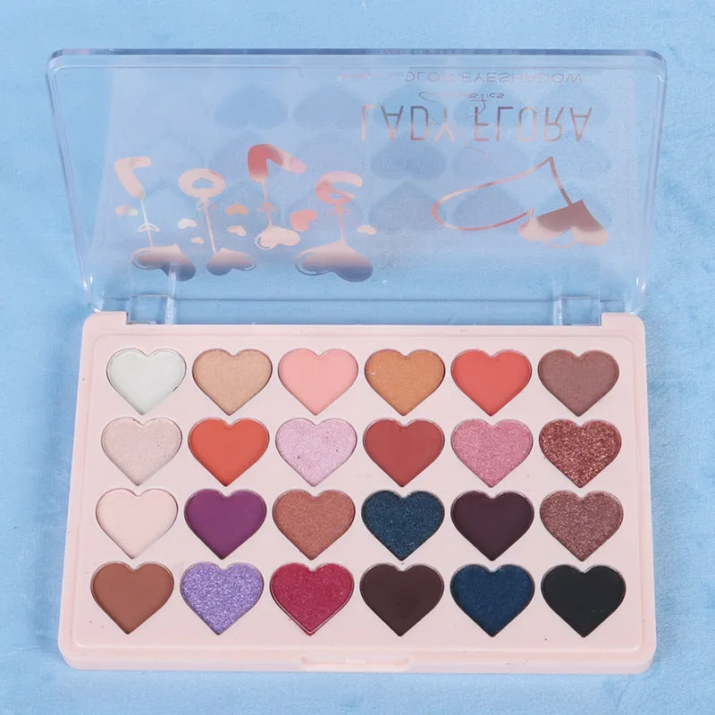 24 Color Pearlescent Matte Eye Shadow Palette