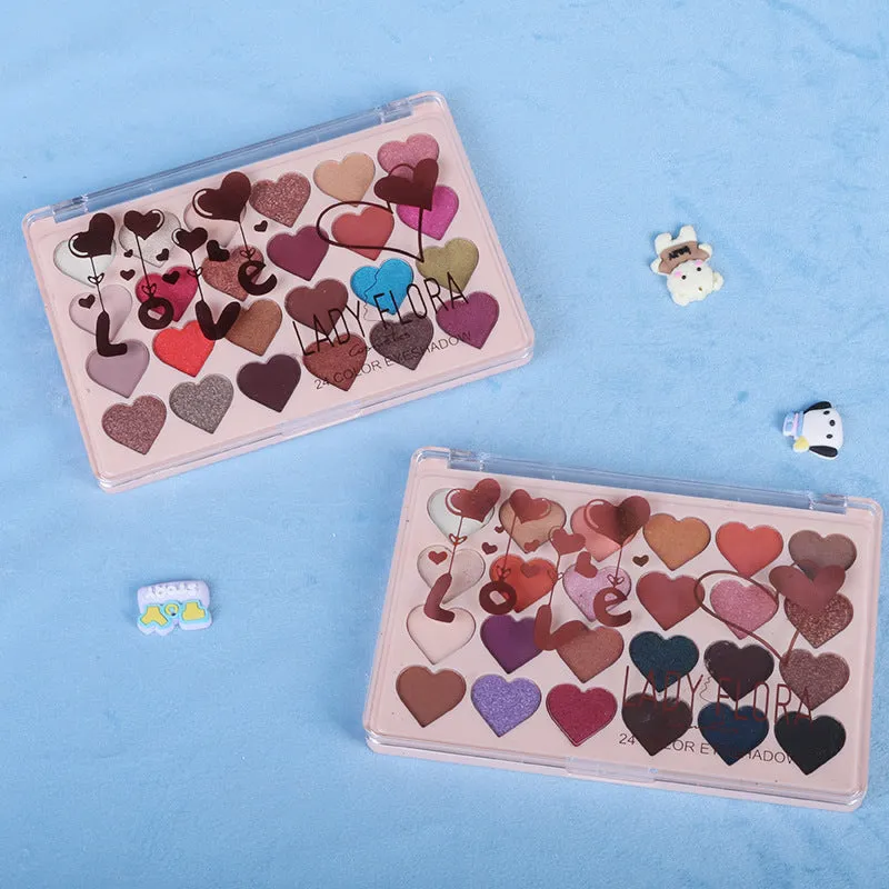 24 Color Pearlescent Matte Eye Shadow Palette