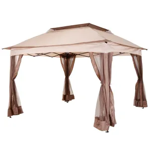 3 x 3m Gazebo Khaki/Brown