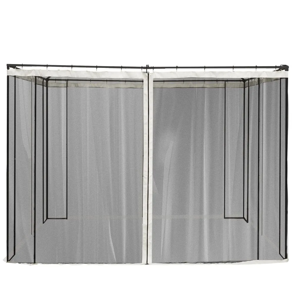 302 x 207cm Universal Replacement Gazebo Mesh Netting Screen Walls
