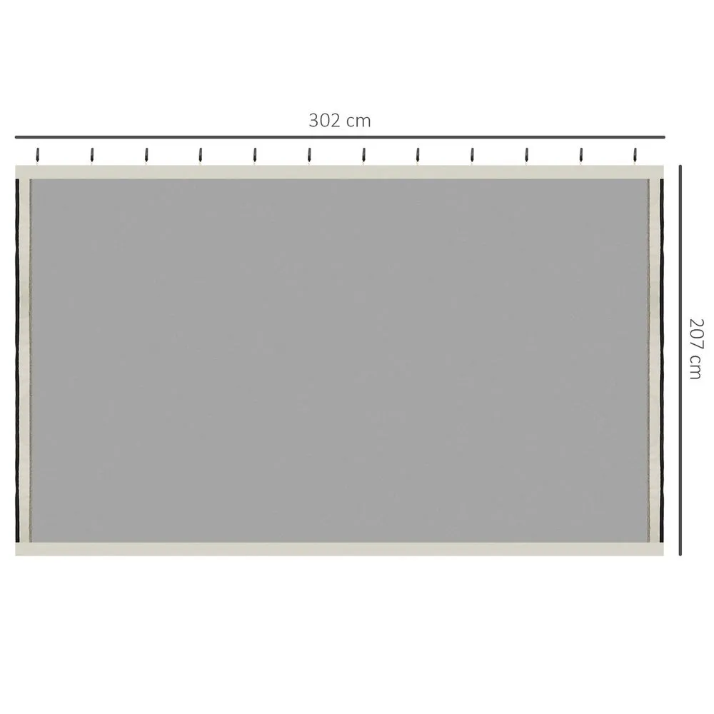 302 x 207cm Universal Replacement Gazebo Mesh Netting Screen Walls