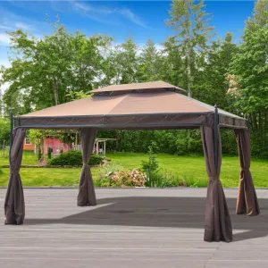4 x 3m Metal Gazebo Marquee Patio Canopy Shelter with Sidewalls Pavilion