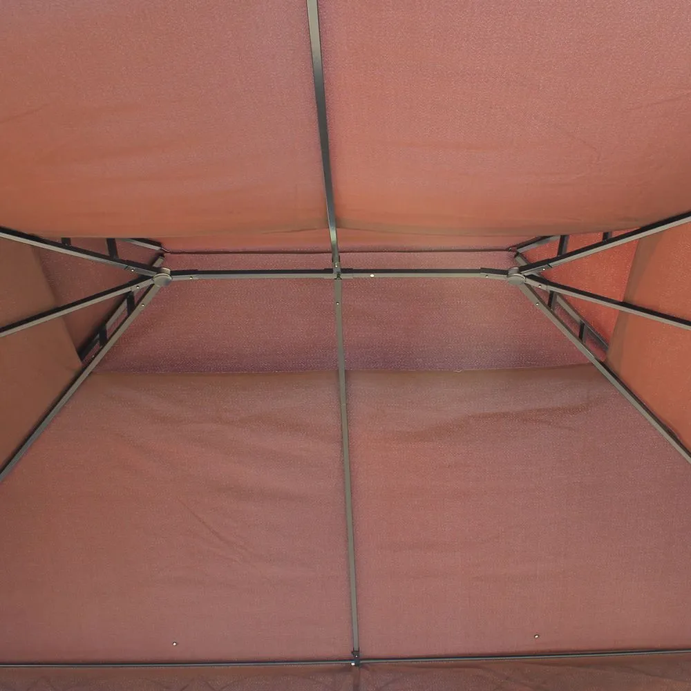 4 x 3m Metal Gazebo Marquee Patio Canopy Shelter with Sidewalls Pavilion