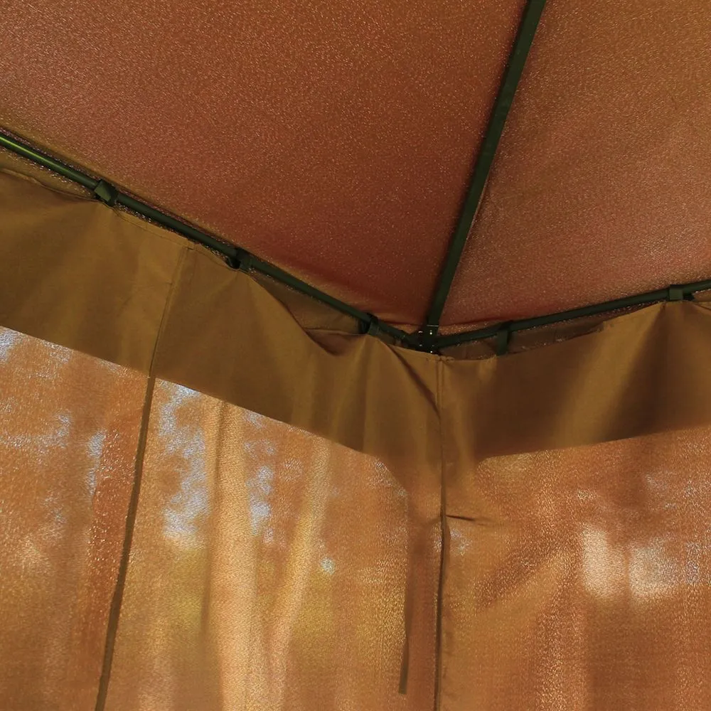 4 x 3m Metal Gazebo Marquee Patio Canopy Shelter with Sidewalls Pavilion