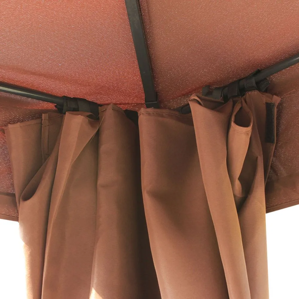 4 x 3m Metal Gazebo Marquee Patio Canopy Shelter with Sidewalls Pavilion