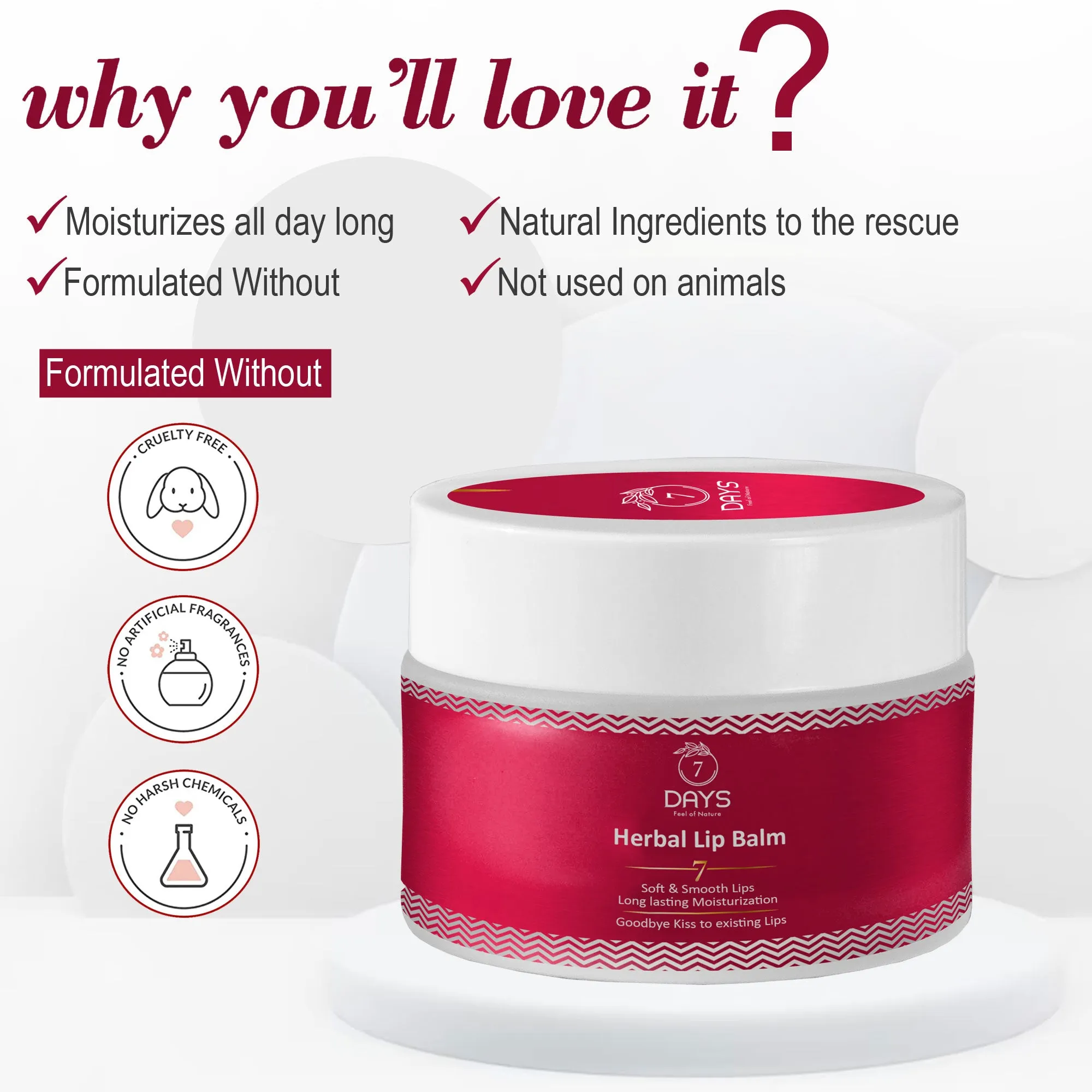 7Days Beetroot Lip Balm - 15 gms
