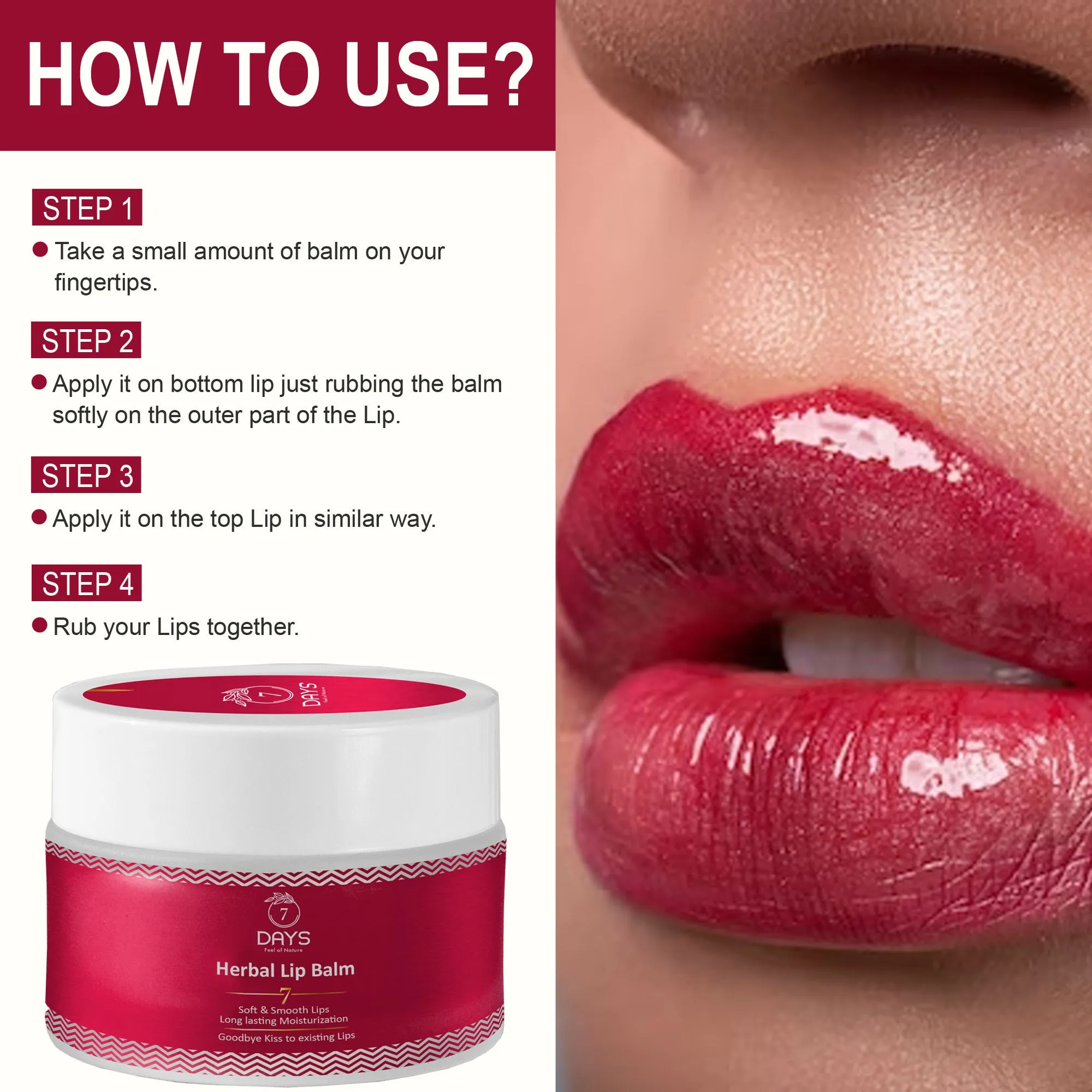 7Days Beetroot Lip Balm - 15 gms