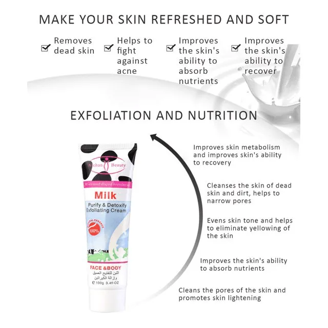 Aichun Beauty Milk Purify & Detoxify Peeling Gel Face & Body - 100g