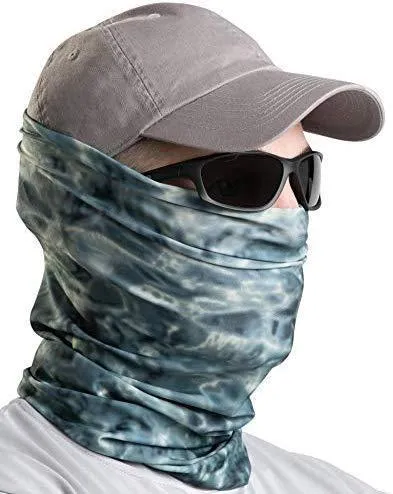 Aqua Design Fishing Hunting Masks Neck Gaiters for Men and Youth: UPF 50  Sun Mask Protection: Camo Half Face Cover Balaclava Bandana