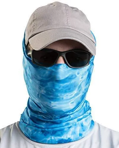 Aqua Design Fishing Hunting Masks Neck Gaiters for Men and Youth: UPF 50  Sun Mask Protection: Camo Half Face Cover Balaclava Bandana