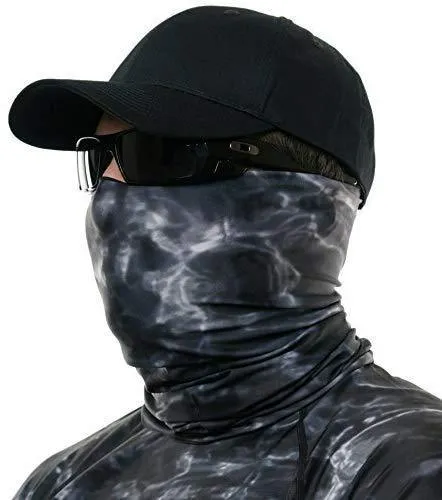 Aqua Design Fishing Hunting Masks Neck Gaiters for Men and Youth: UPF 50  Sun Mask Protection: Camo Half Face Cover Balaclava Bandana