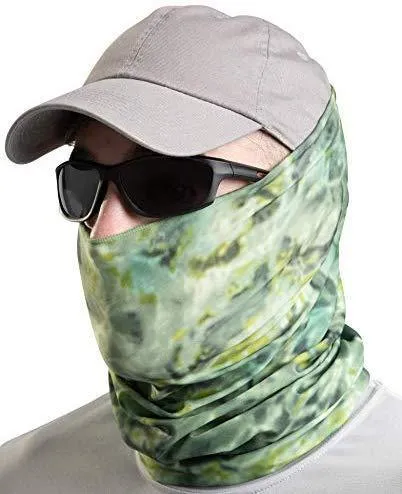 Aqua Design Fishing Hunting Masks Neck Gaiters for Men and Youth: UPF 50  Sun Mask Protection: Camo Half Face Cover Balaclava Bandana