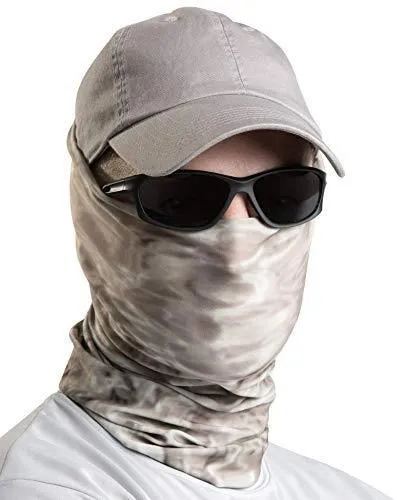 Aqua Design Fishing Hunting Masks Neck Gaiters for Men and Youth: UPF 50  Sun Mask Protection: Camo Half Face Cover Balaclava Bandana