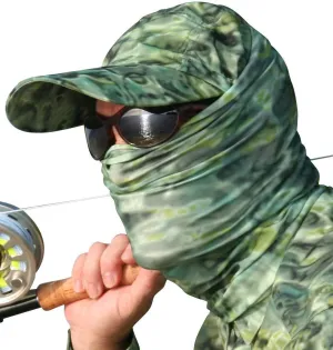 Aqua Design Fishing Hunting Masks Neck Gaiters for Men and Youth: UPF 50  Sun Mask Protection: Camo Half Face Cover Balaclava Bandana