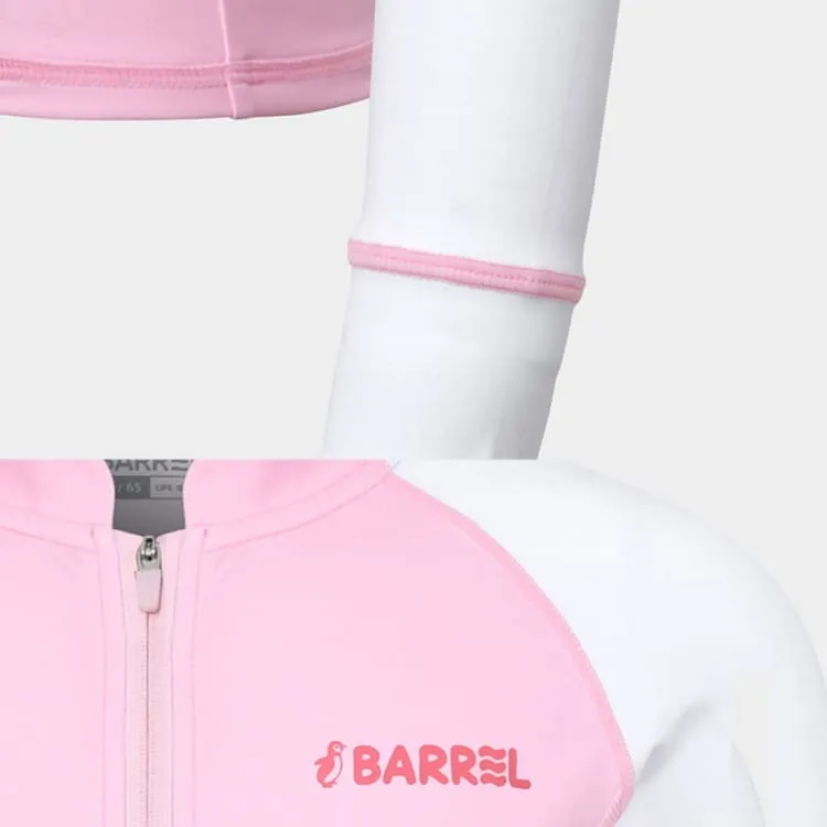 Barrel Kids Essential Zip Up Rash Guard-PINK