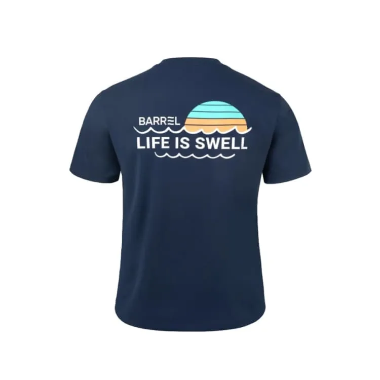 Barrel Men Vibe Sunset S/S Rashguard-BLUE