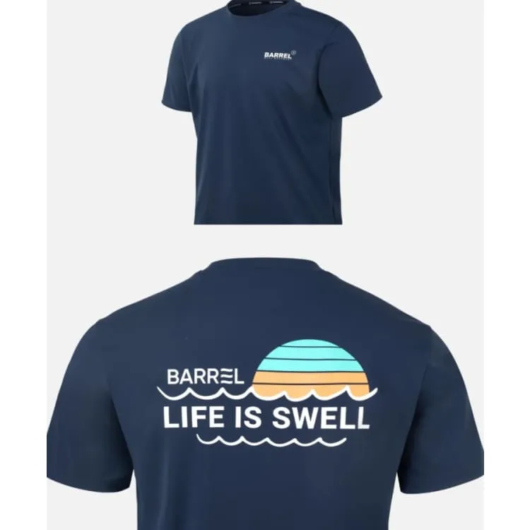 Barrel Men Vibe Sunset S/S Rashguard-BLUE