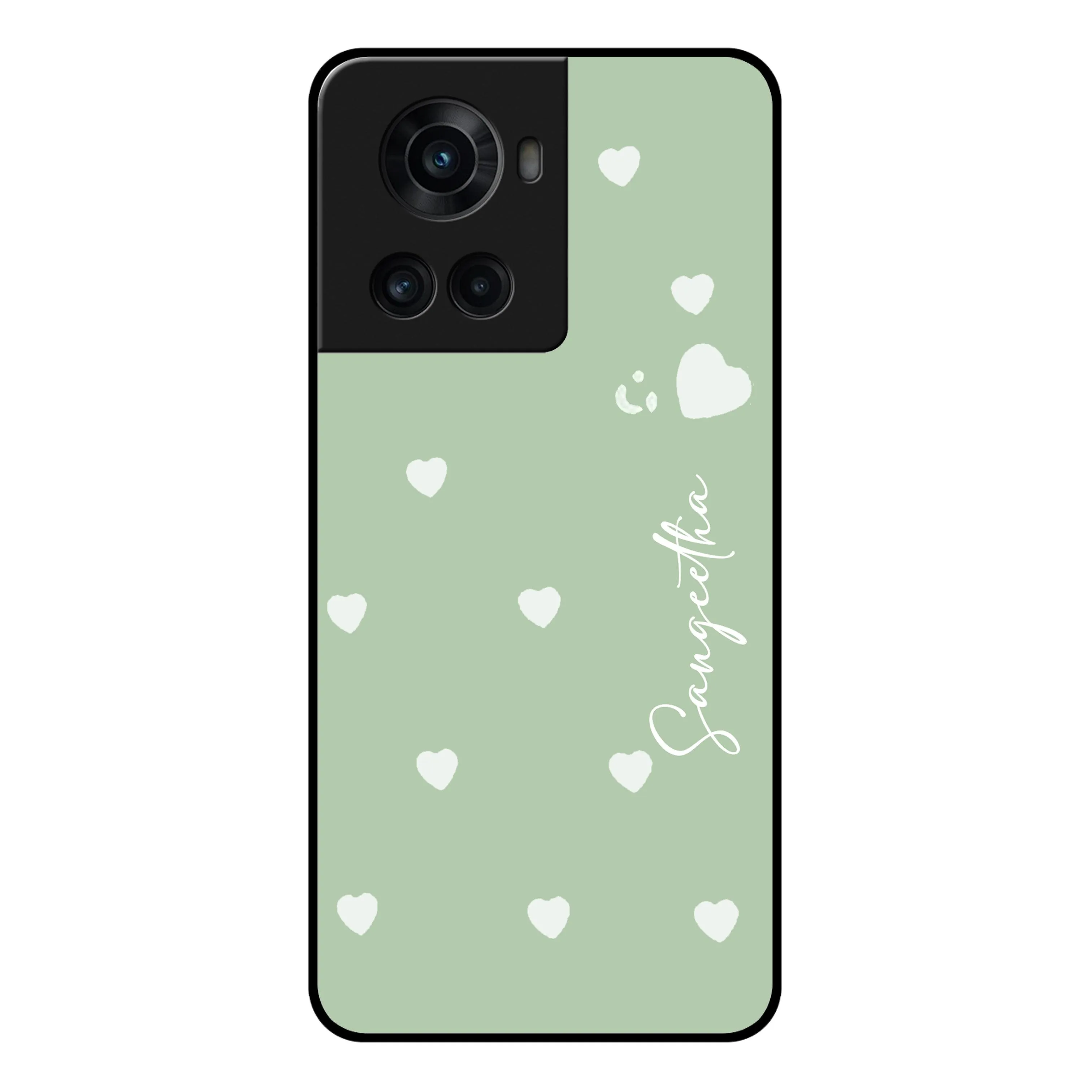 Be Loved Glossy Customised Metal Case Cover Mint Green For OnePlus