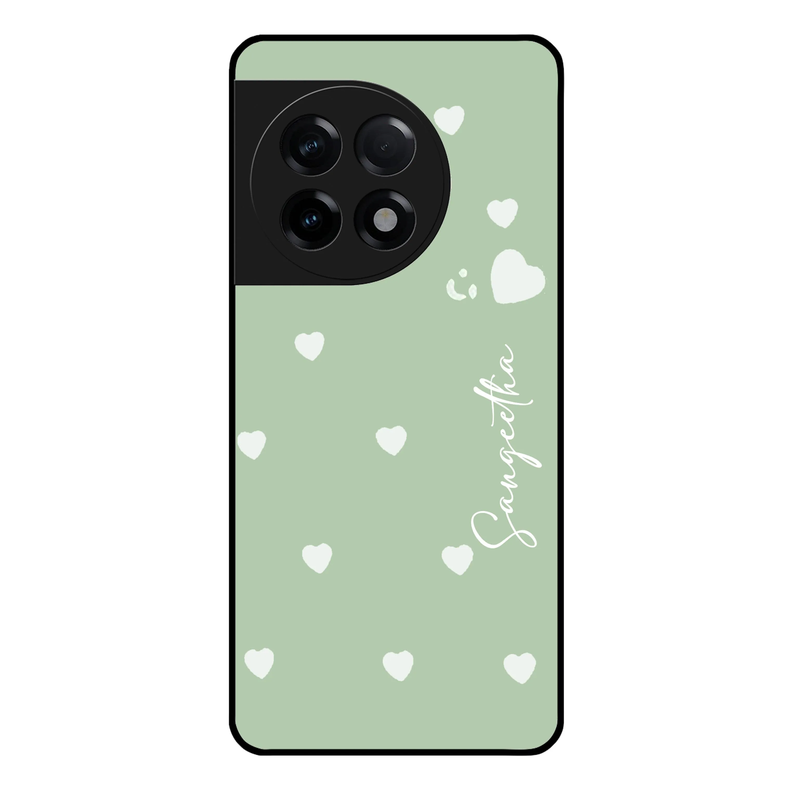 Be Loved Glossy Customised Metal Case Cover Mint Green For OnePlus