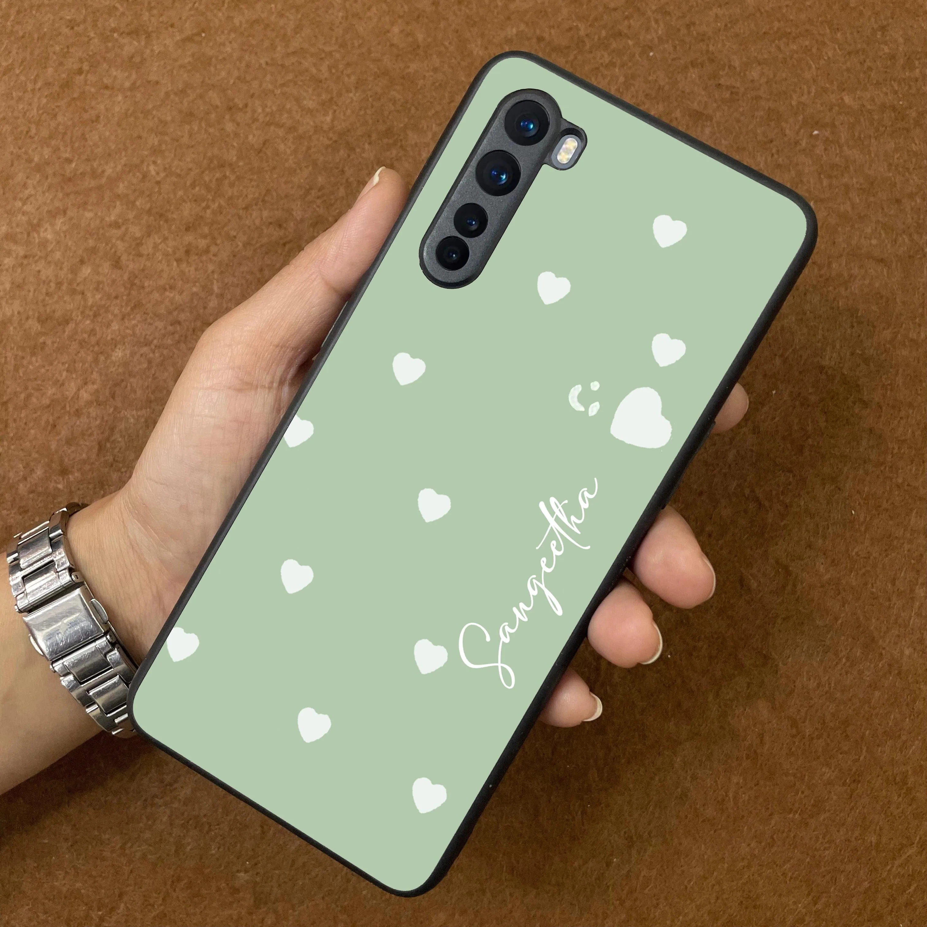 Be Loved Glossy Customised Metal Case Cover Mint Green For OnePlus