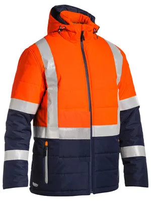 Bisley Taped Two Tone Hi Vis Puffer Jacket BJ6929HT