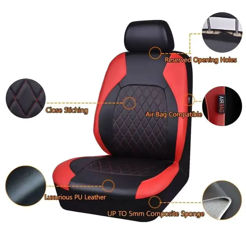 Black Leatherite Car Seat Covers