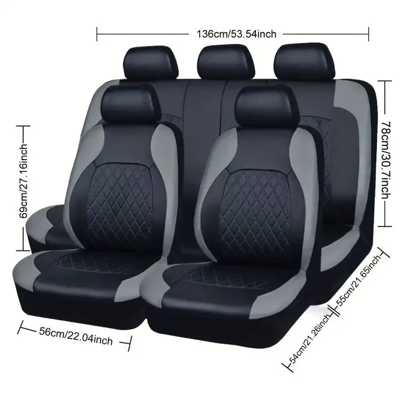 Black Leatherite Car Seat Covers
