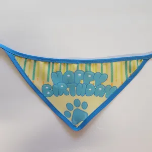 BLUE HAPPY BIRTHDAY DOG BANDANA