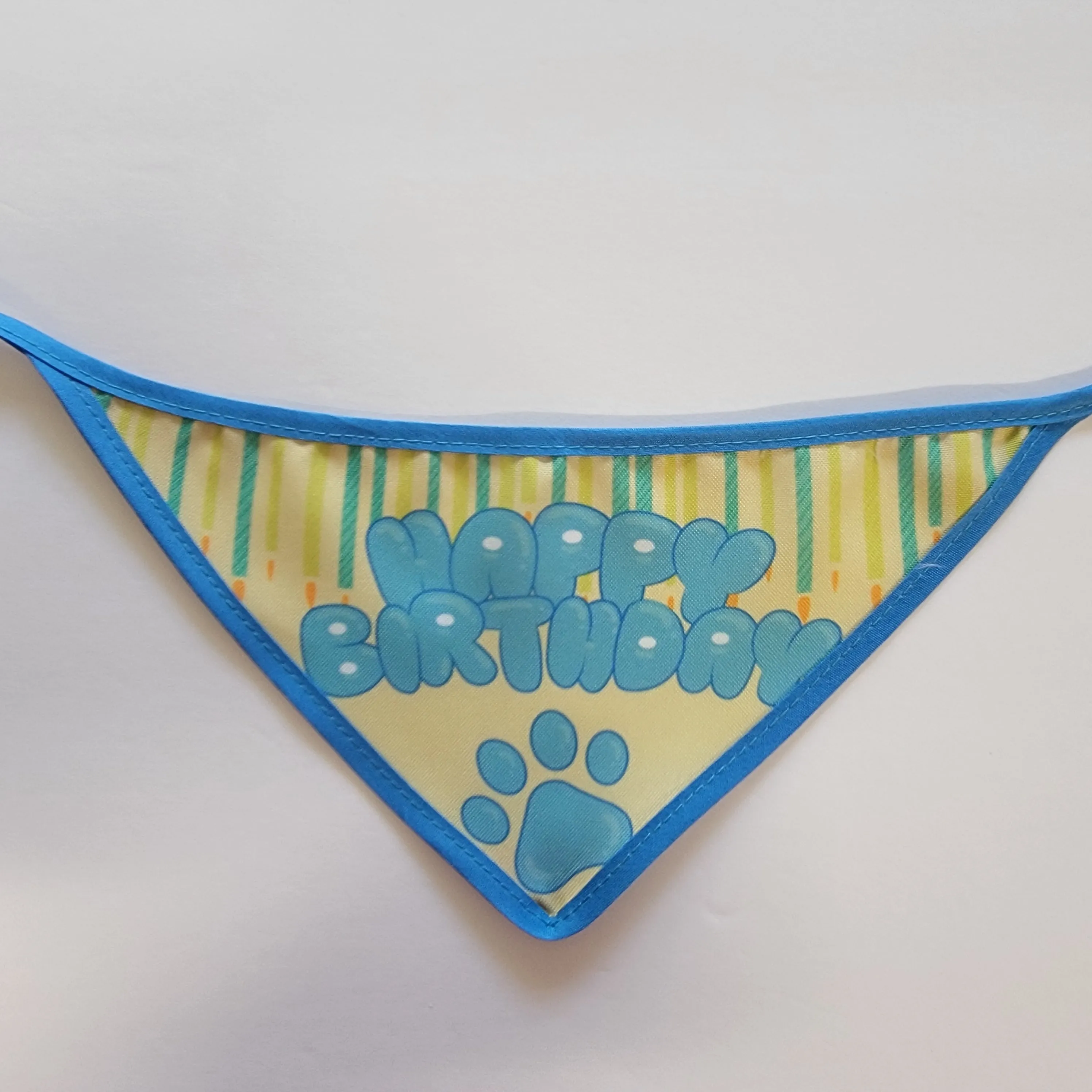 BLUE HAPPY BIRTHDAY DOG BANDANA