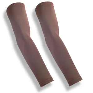 Brown UV Protective Arm Sleeves for Golf