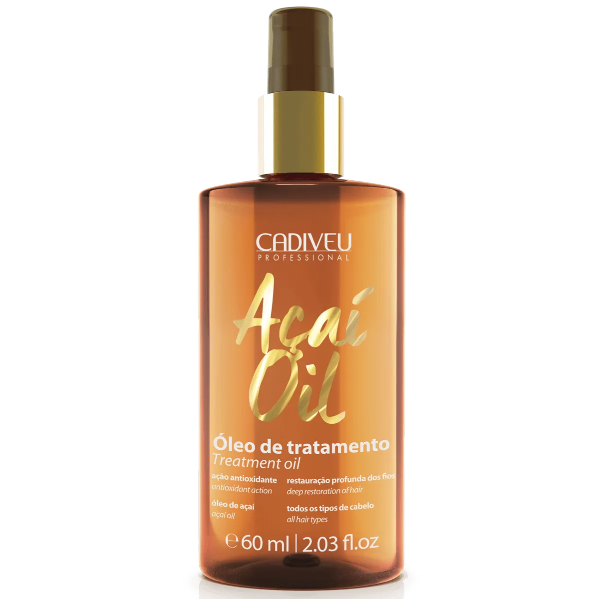 CADIVEU - Acai Treatment Oil 60ml, Frizz-Free Shine & Protection
