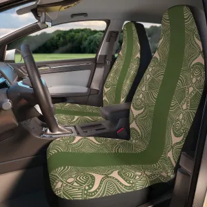 Car Seat Covers, Boho Sage Green Cute Car Accessories for Women, Hippie Car Decor, Personalized Universal Vehicle Chair Cover, Cottagecore