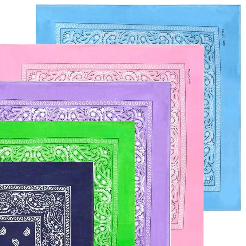 Cotton Color Bandana (12 units)