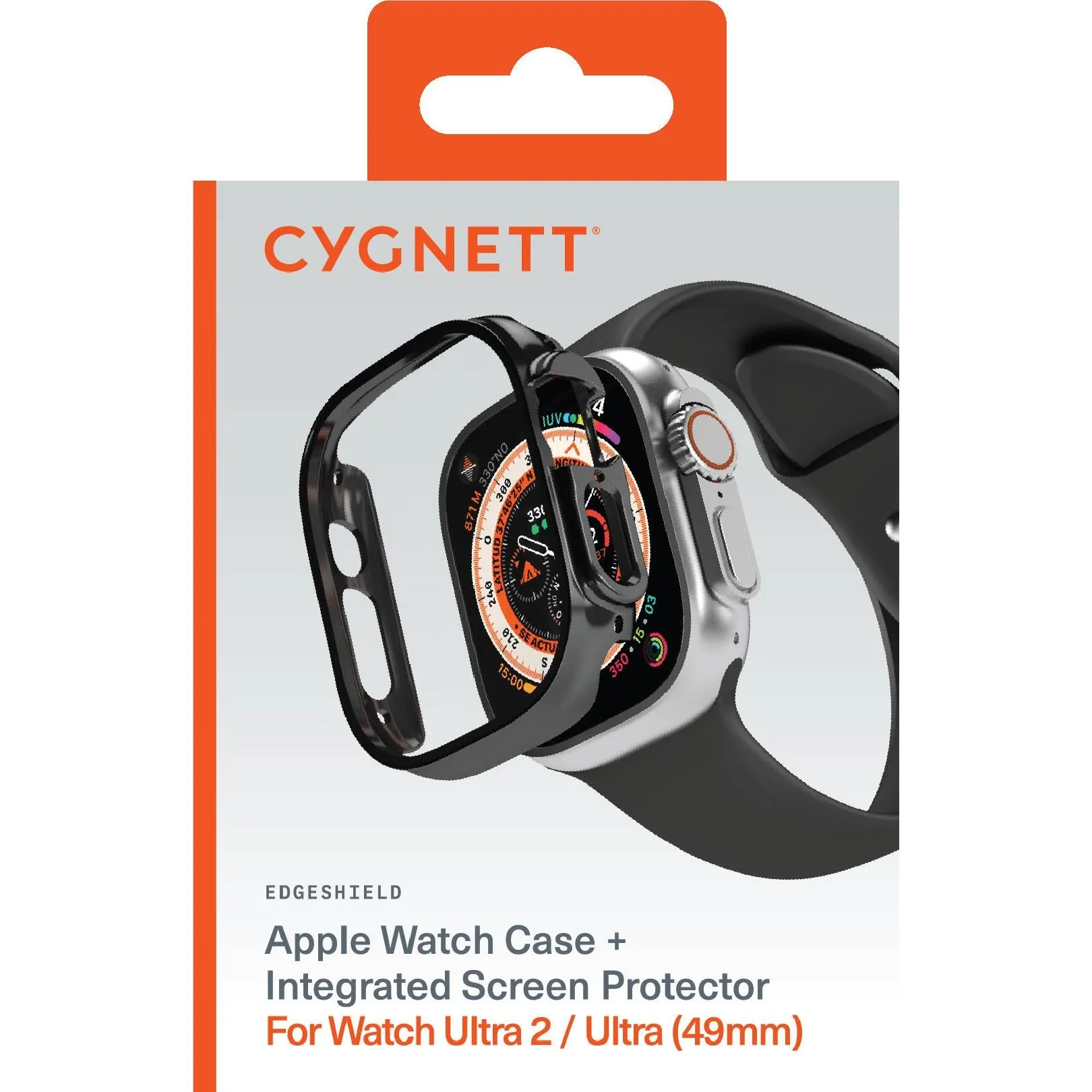 Cygnett EdgeShield for Apple Watch Ultra 1-2 49mm (Black)