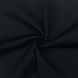 Dark Night Navy Mini Wave Stretch Double Knit Fabric