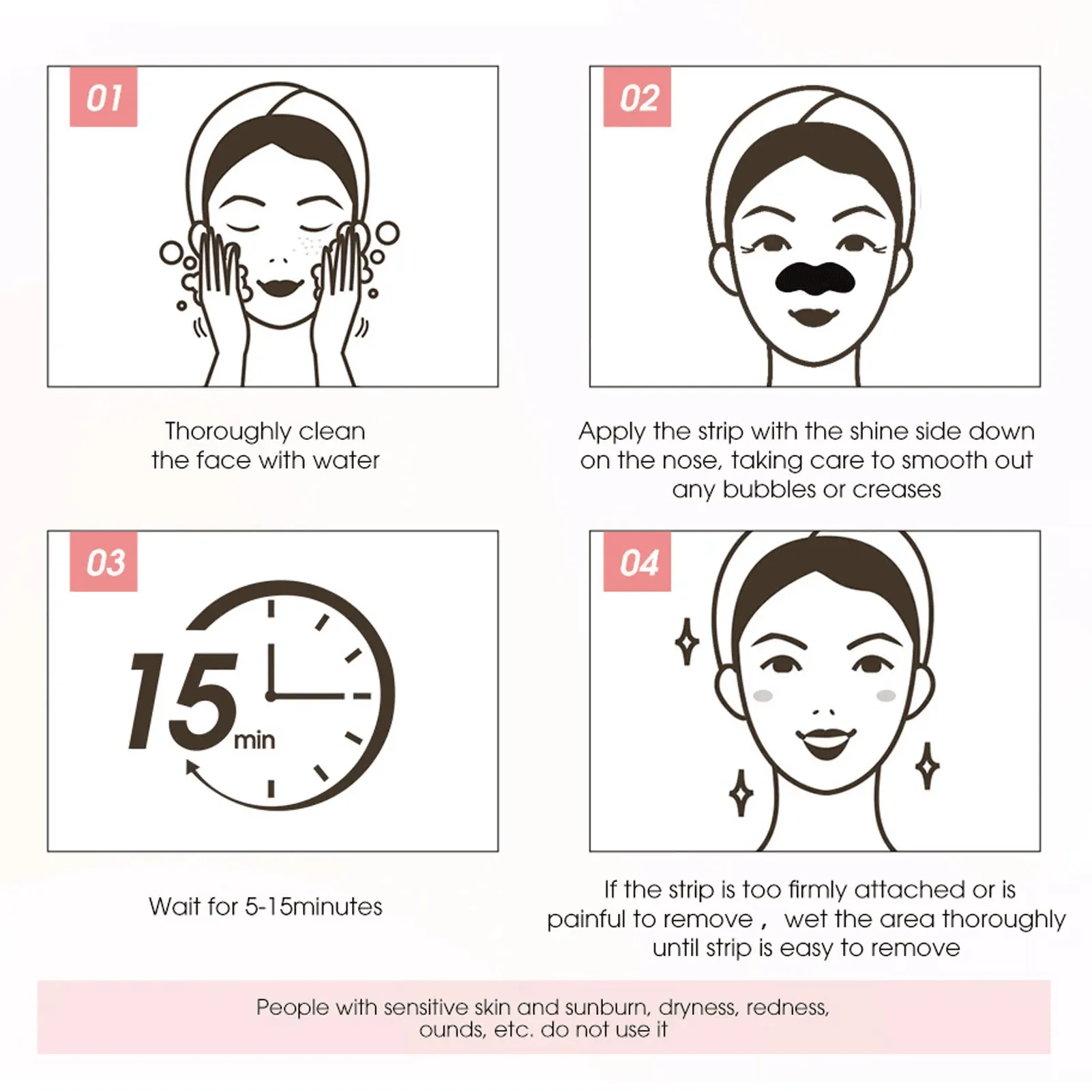 Disunie Removes Blackhead Nose Mask Bamboo Charcoal - 10Pcs