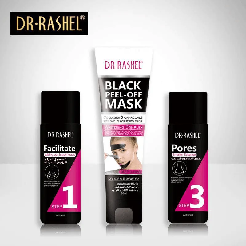 Dr.Rashel Deep Cleansing Black Peel - Off Face Mask Set