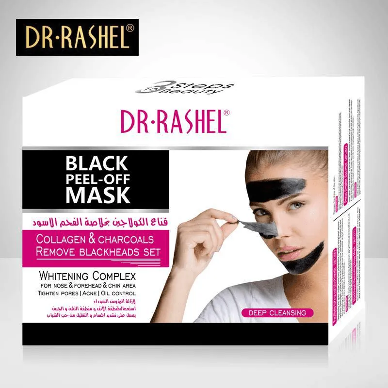 Dr.Rashel Deep Cleansing Black Peel - Off Face Mask Set