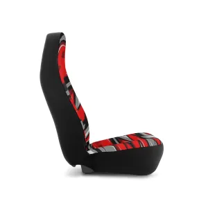 Dynamic Red Abstract Car Seat Covers - Sporty Auto Accessories