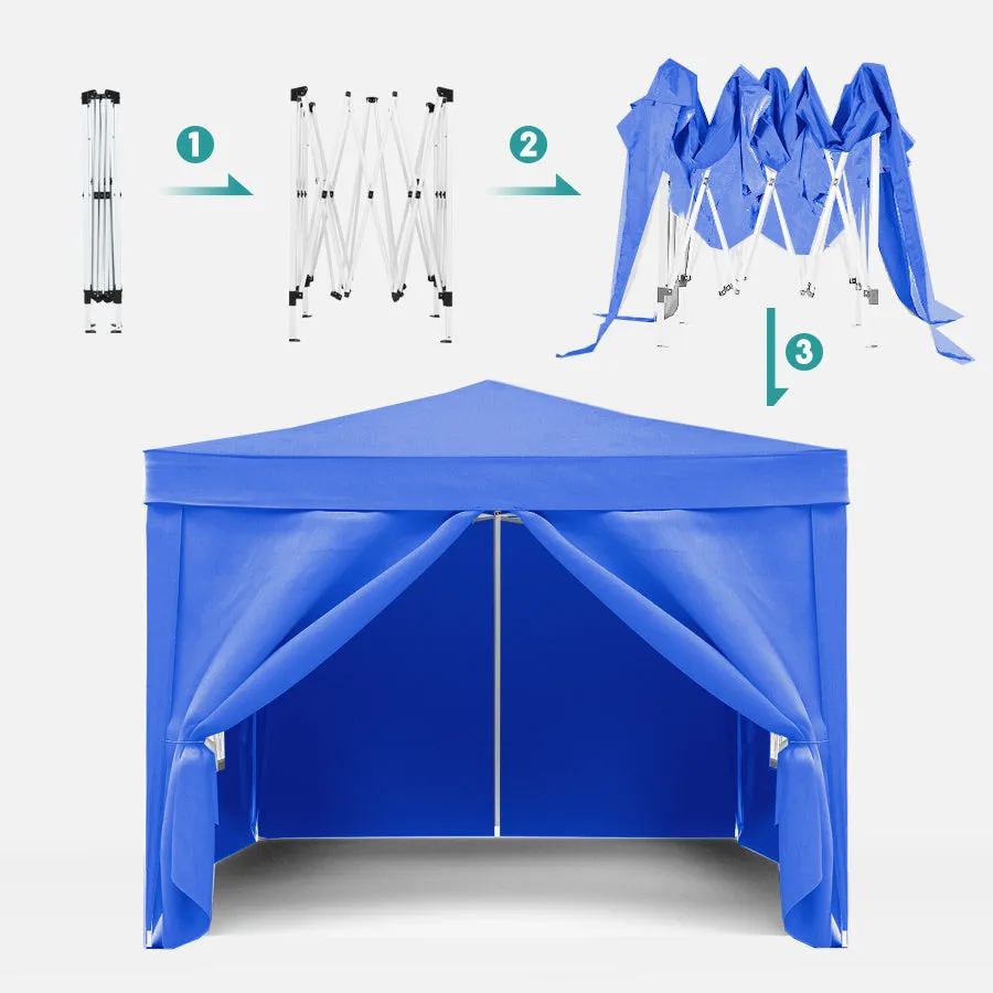 EZ 10x10 ft Pop Up Canopy Outdoor - Blue