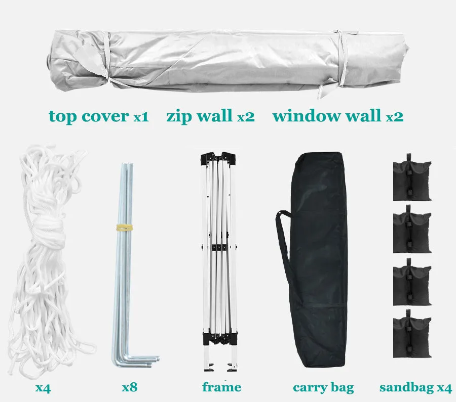 EZ 10x10 ft Pop Up Canopy Outdoor - Blue