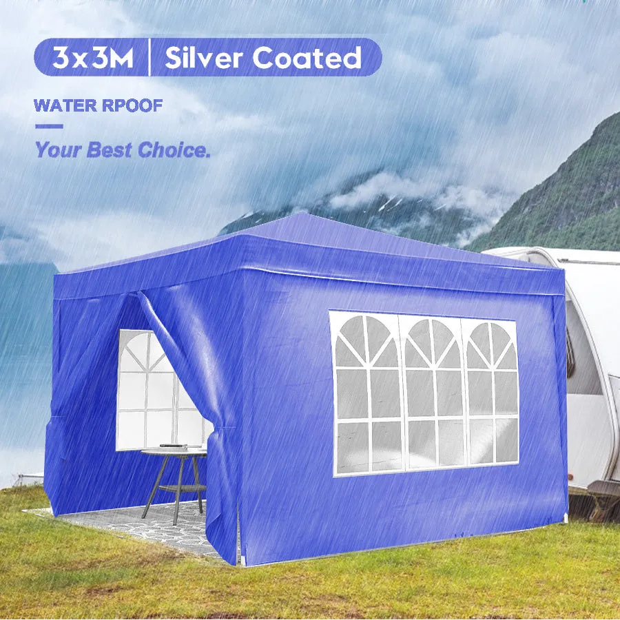 EZ 10x10 ft Pop Up Canopy Outdoor - Blue