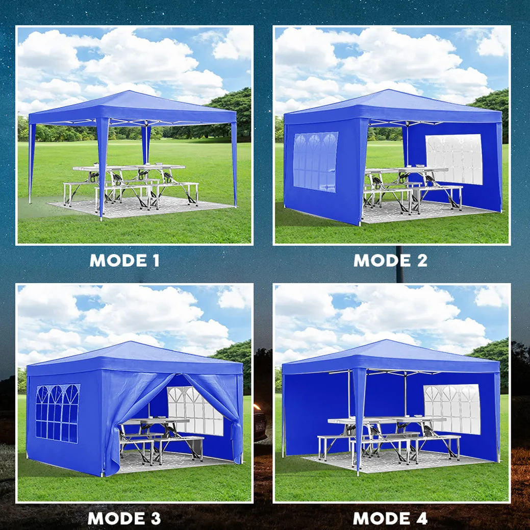 EZ 10x10 ft Pop Up Canopy Outdoor - Blue
