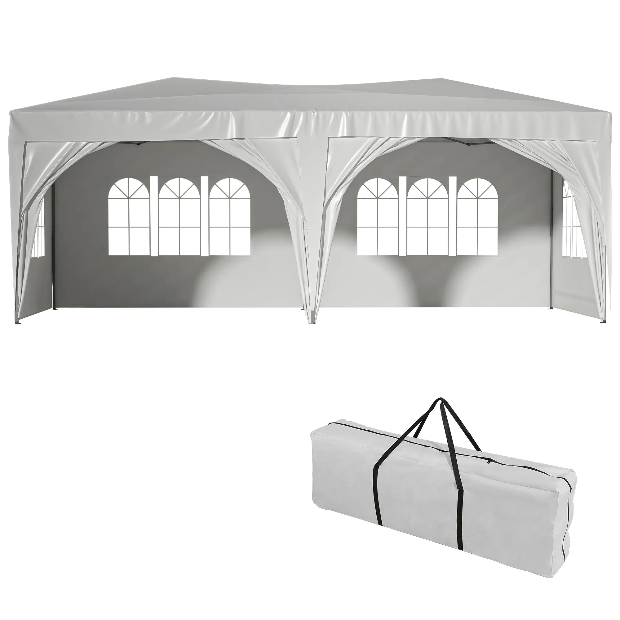 EZ 10x20 ft Pop Up Canopy Outdoor - White