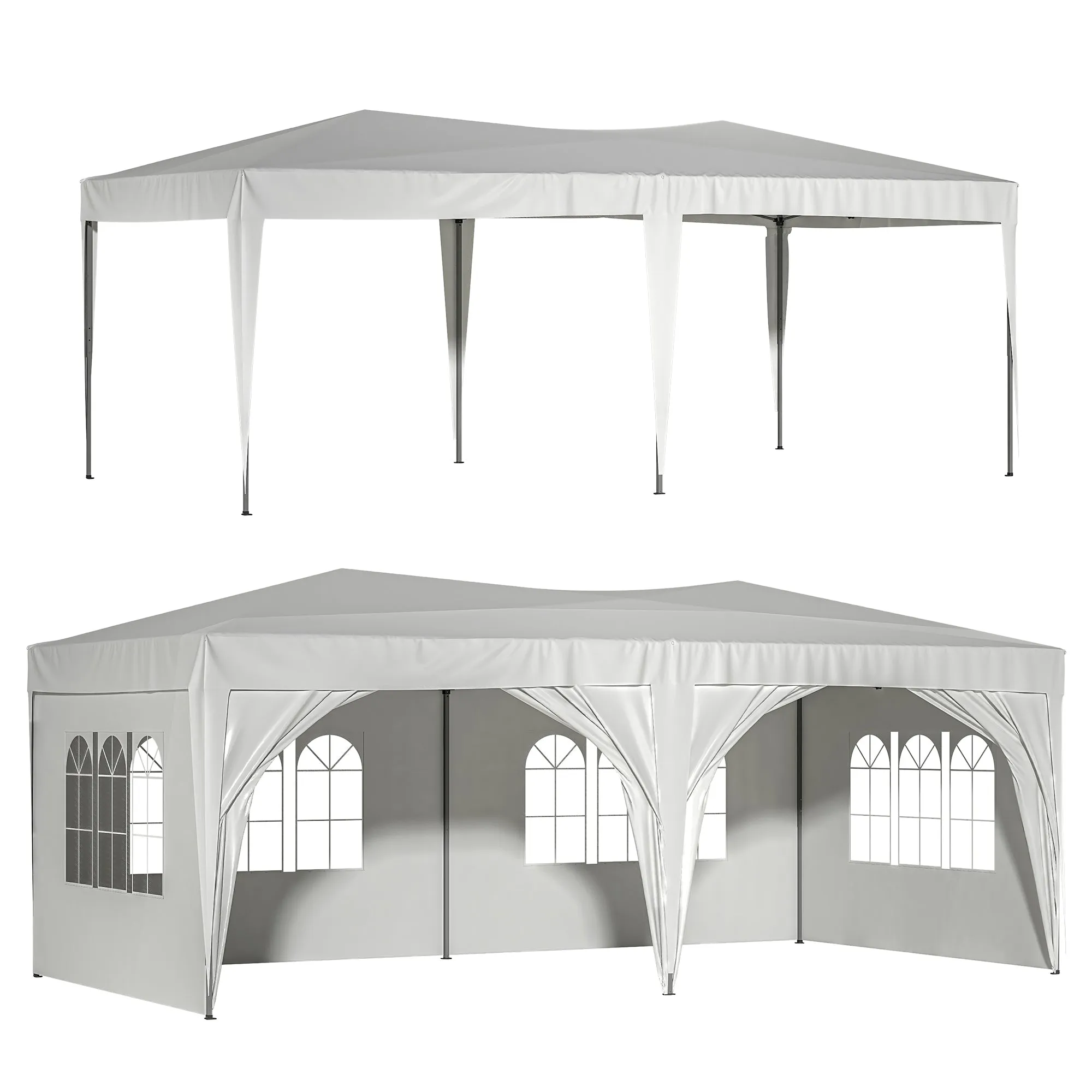EZ 10x20 ft Pop Up Canopy Outdoor - White