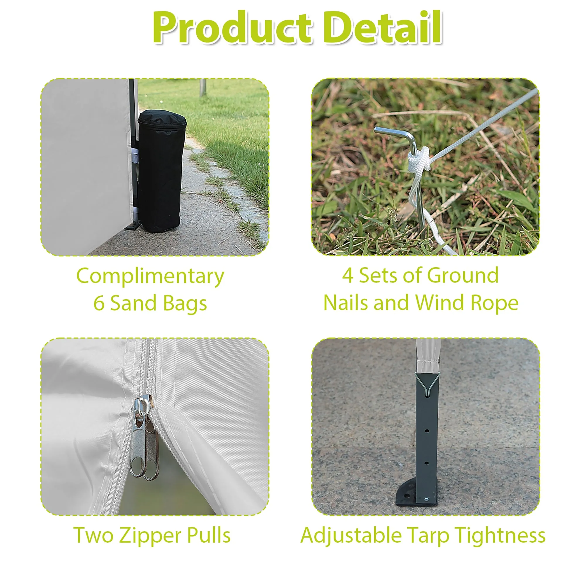 EZ 10x20 ft Pop Up Canopy Outdoor - White