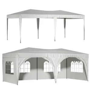 EZ 10x20 ft Pop Up Canopy Outdoor - White