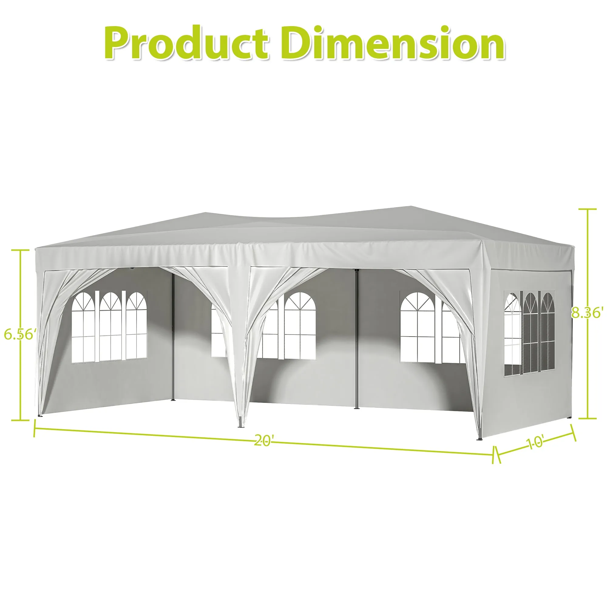 EZ 10x20 ft Pop Up Canopy Outdoor - White