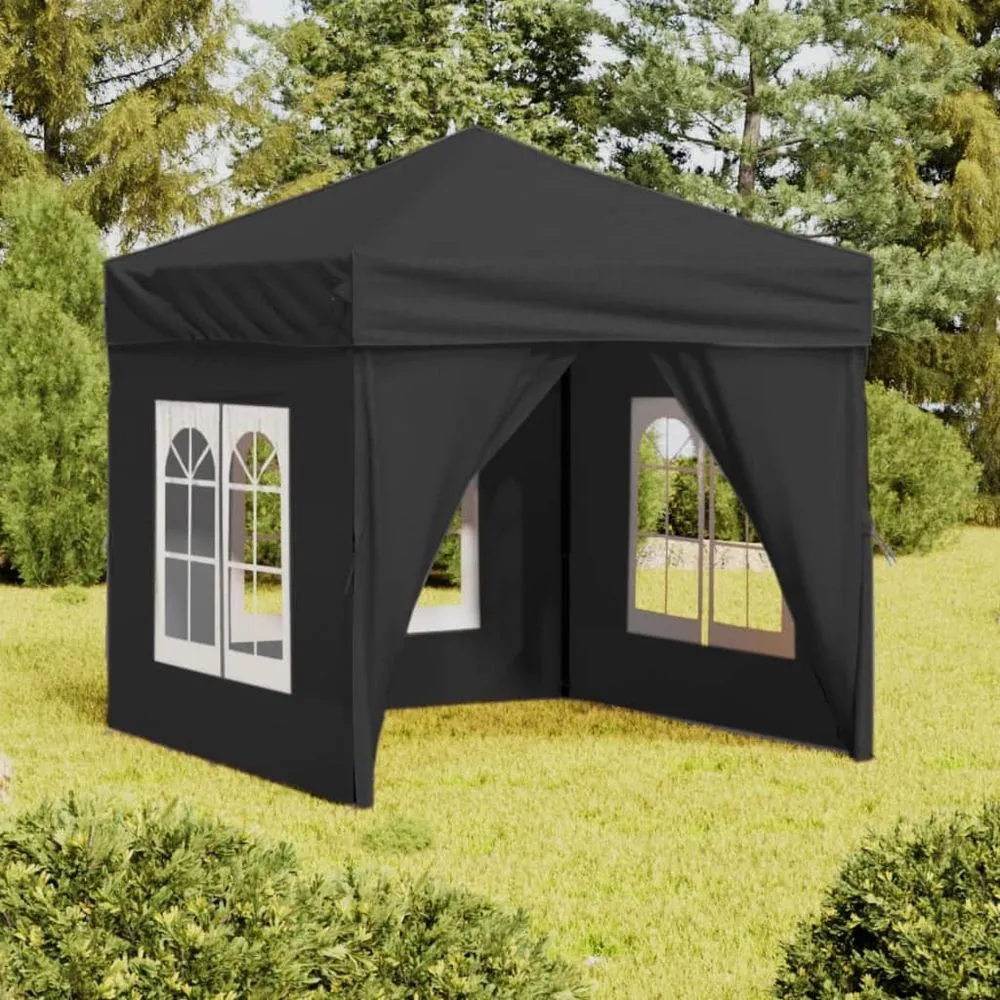 Folding Party Tent with Sidewalls Blue 3x3 m
